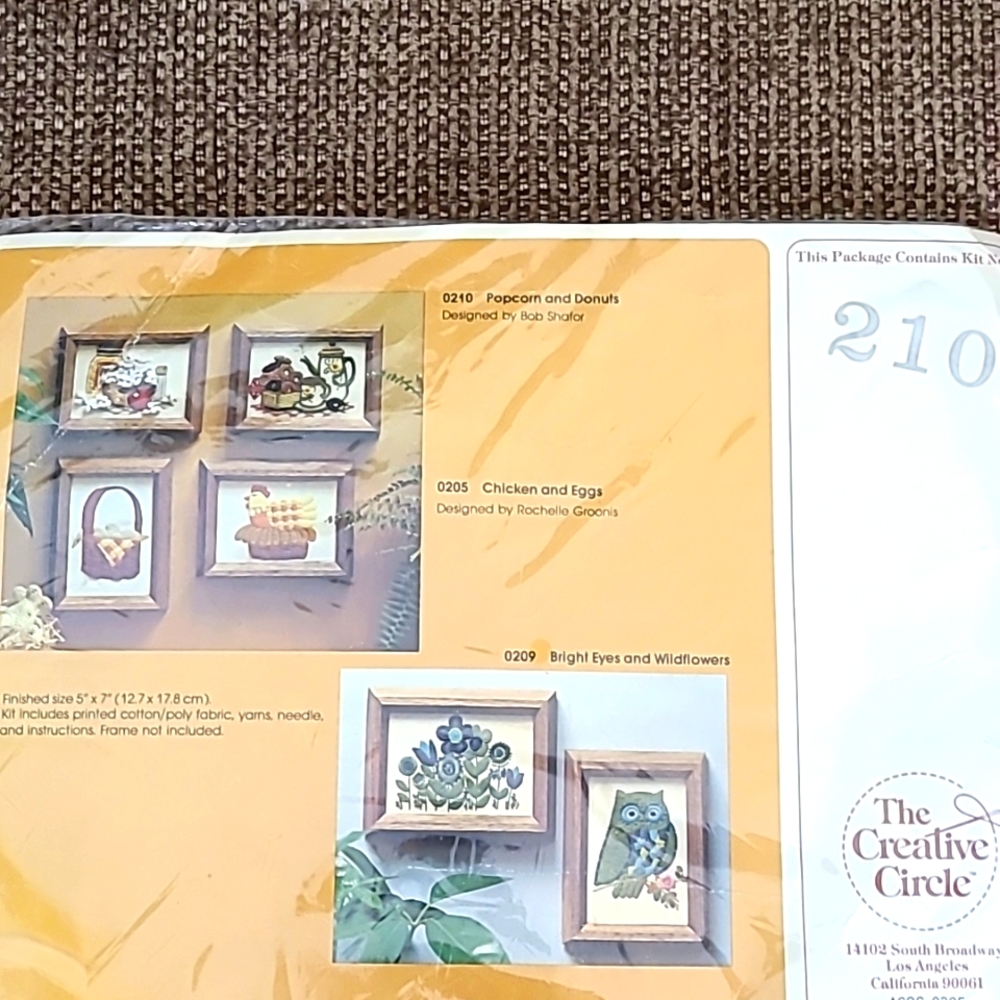 Vintage The Creative Circle embroidery kit.